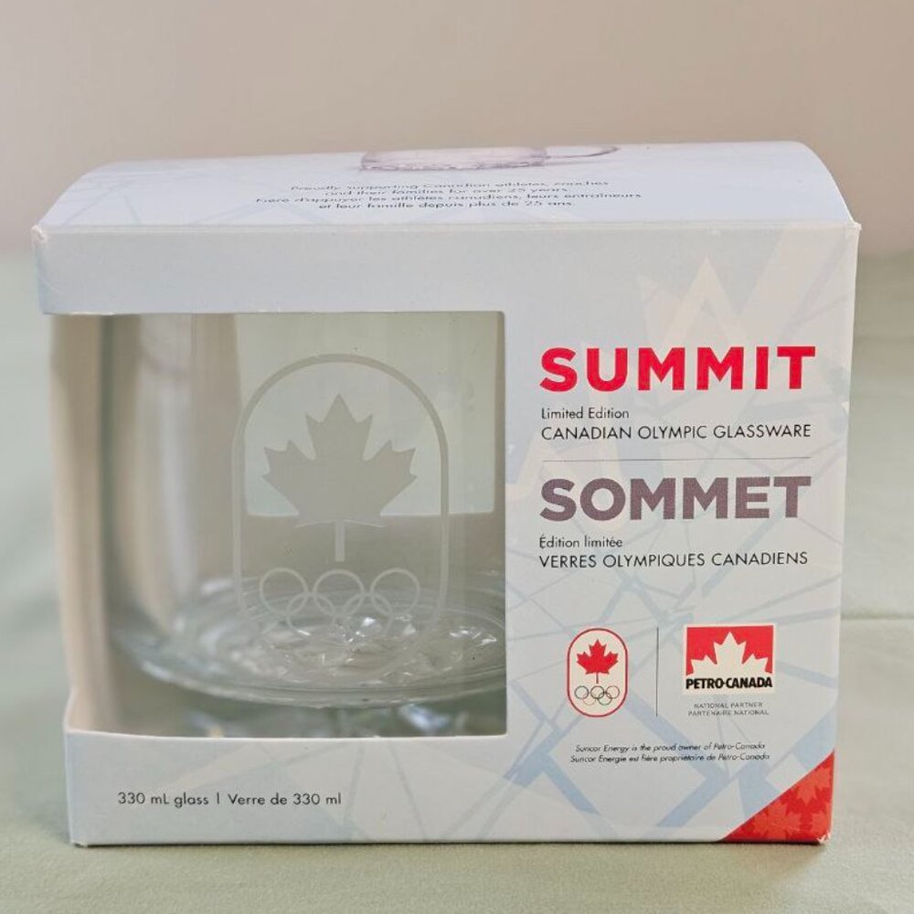 330ml Summit Limited Edition Canadian Olympic Glassware Sochi 2014 in Box